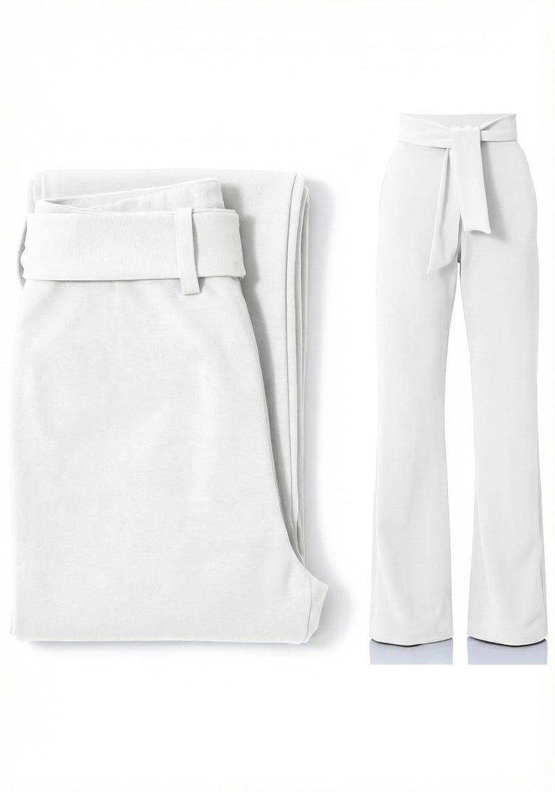 LKOUS Women's Stretchy High Waisted Straight Leg Dress Pants Office Daily Business Casual Bottoms - Image 5
